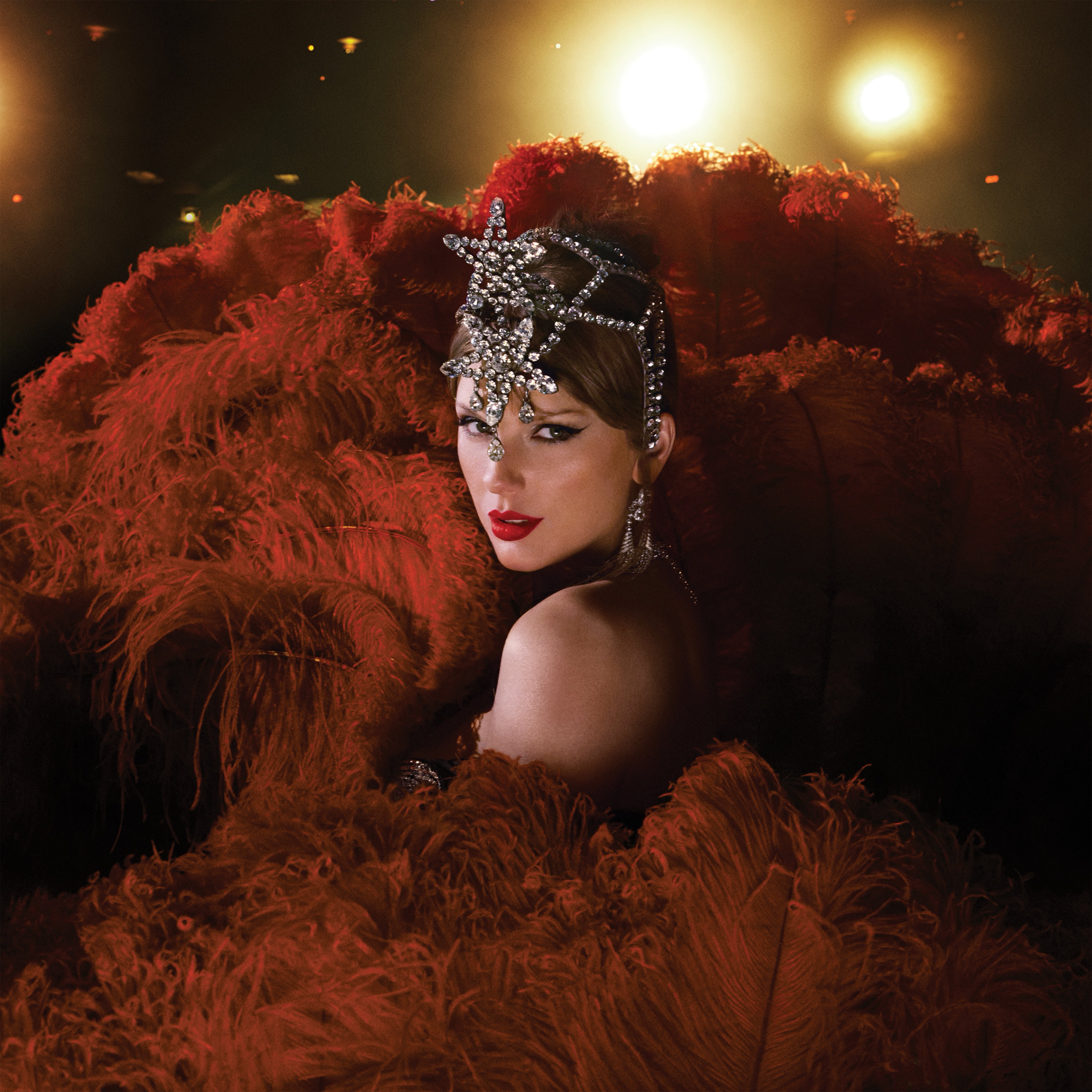 Taylor Swift poses for her new ablum The Life of a Showgirl in a photo shared on X, Aug. 26, 2025.